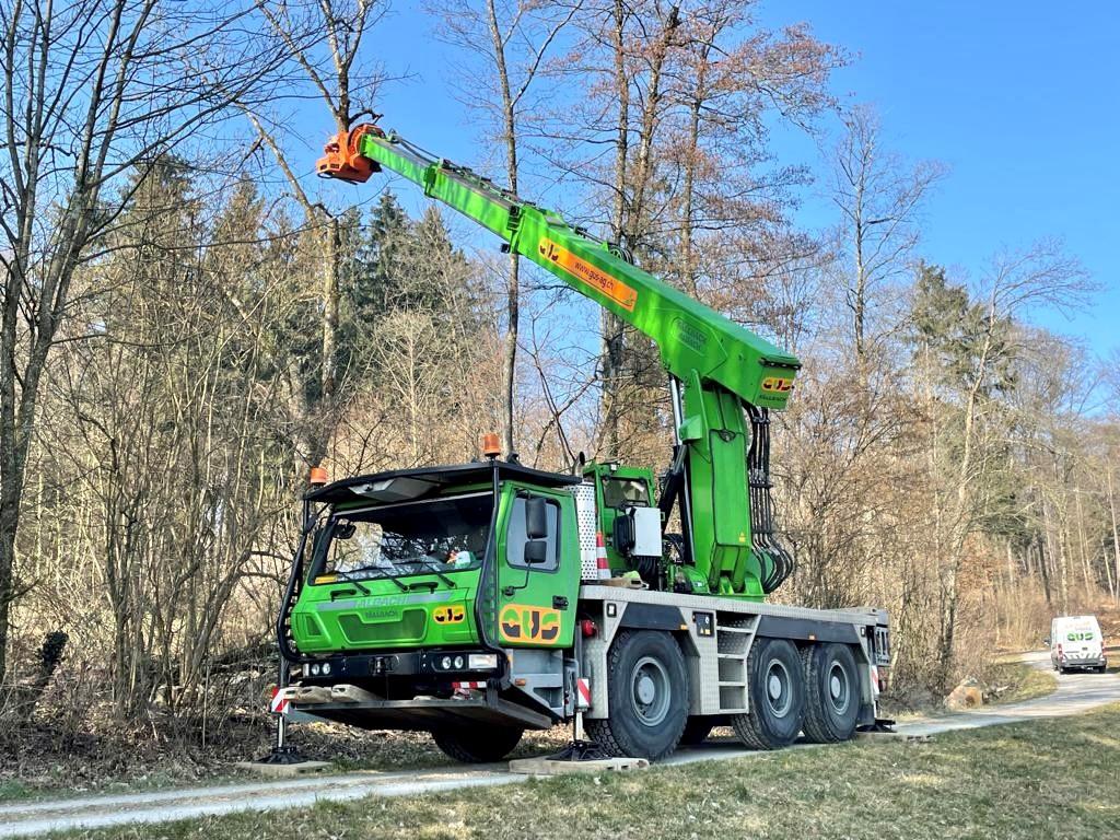 Spezialholzerei mit Fällbach Kran.